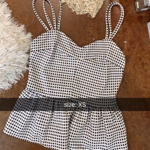 jcrew gingham peplum top